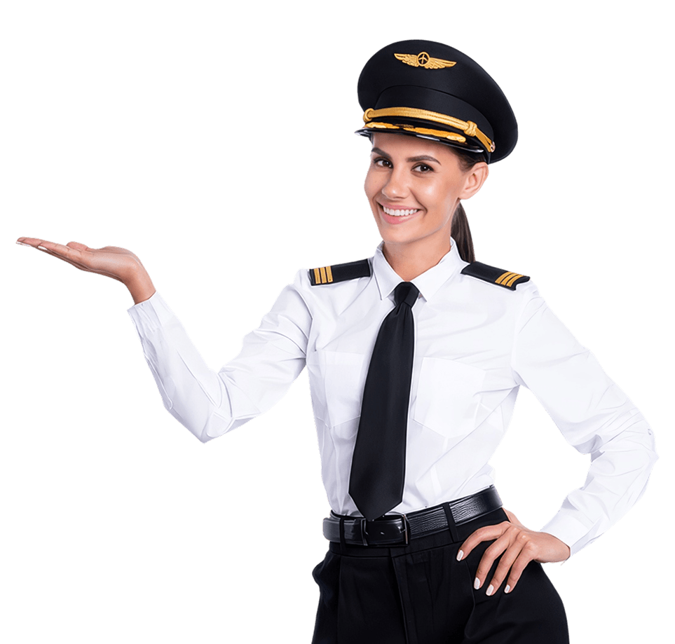 PlanningCharts smiling uniformed pilot helping you with PlanningCharts support