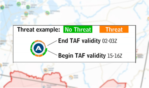 Features 12 Threat-Circles On Airport Symbols